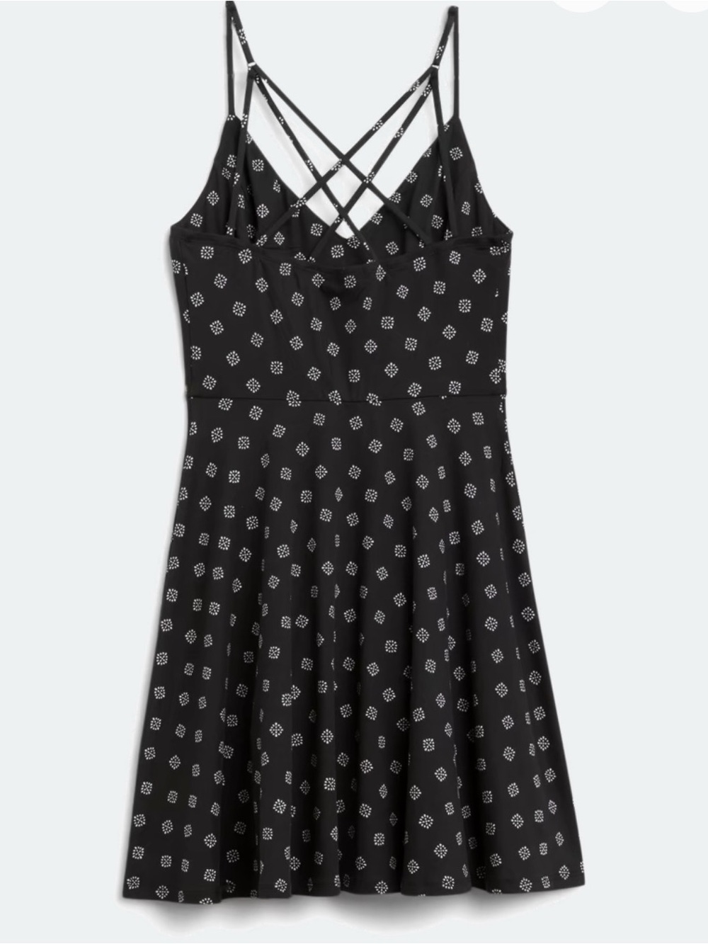 nine britton Black & White Printed Strappy Midi Dress